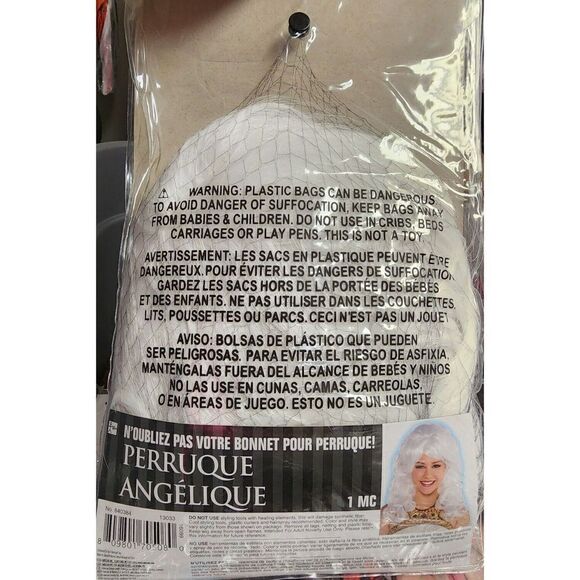 Amscan Angelic Wig Platinum Curls Halloween Hair Costume Dress Up Cosplay New - Picture 2 of 3